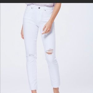 NWT Paige Hoxton Slim High Rise White jeans